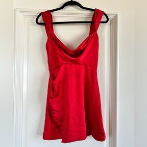 RNWY Red Silky Party Dress